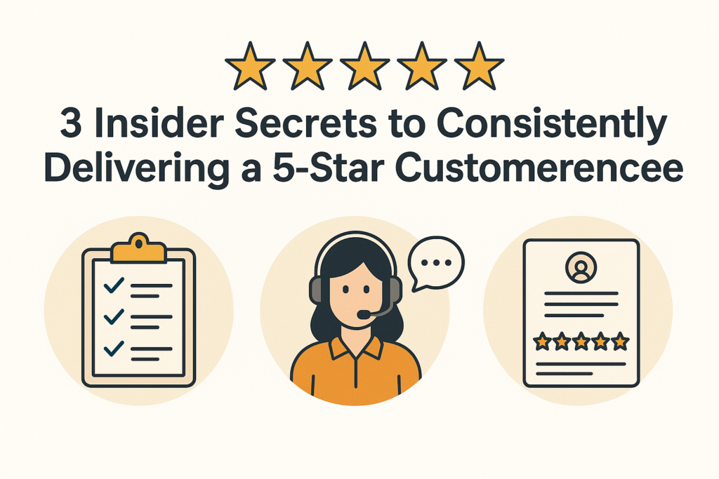 3 Insider Secrets to Consistently Delivering a 5-Star Customer Experience